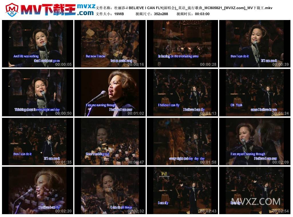 杜丽莎-I BELIEVE I CAN FLY(演唱会)_英语_流行歌曲_MC805821